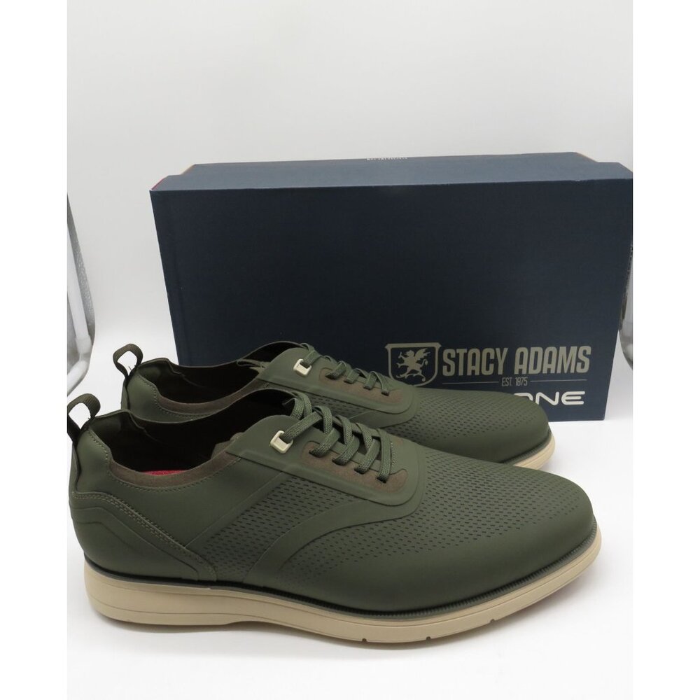 Stacy Adams Men's Everidge Olive Sneakers 13W Comfort Footwear NEW $130